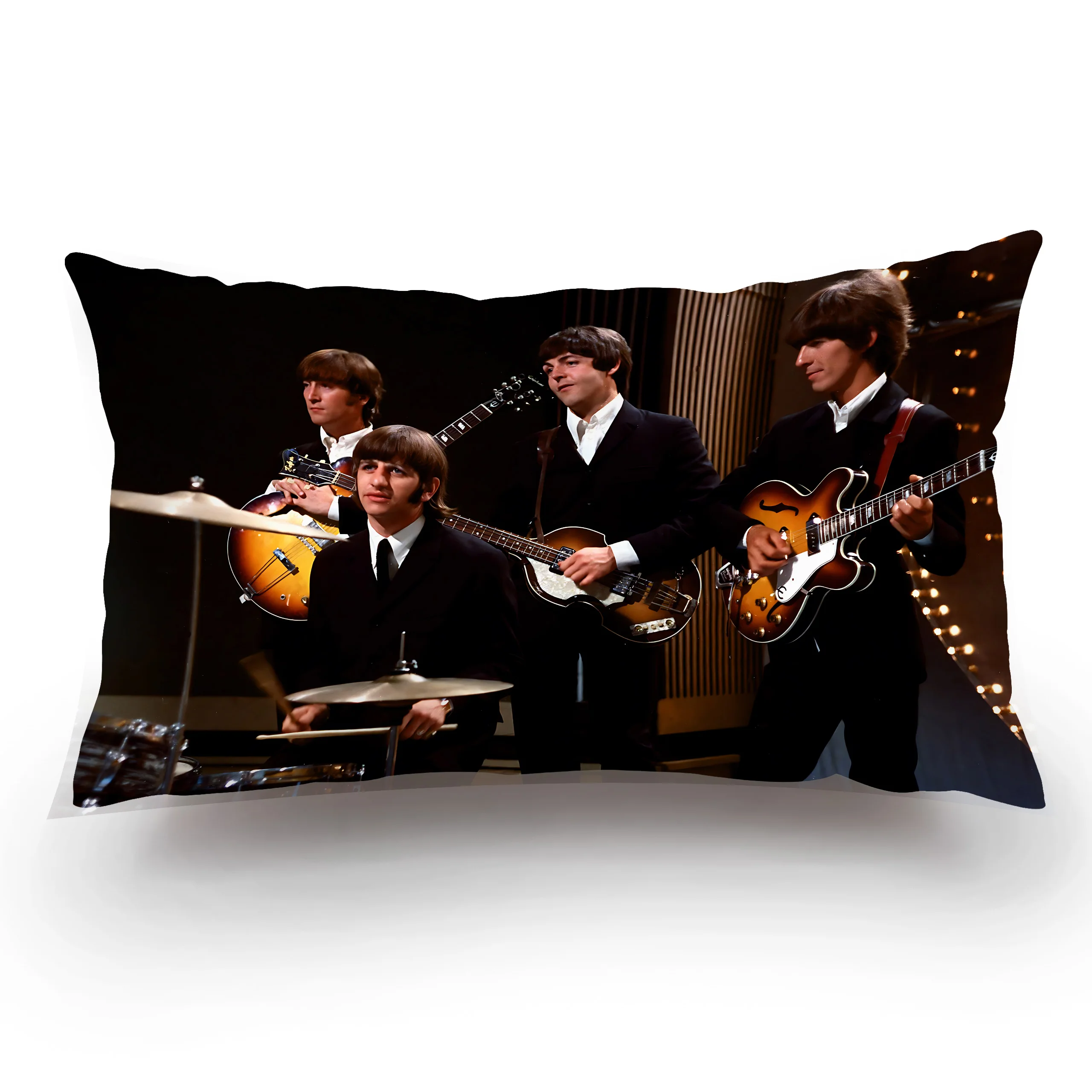 Pillow Covers Cartoon The B-beatles Sofa Decorative Home Double-sided Printing Short Plush Cute Cushion Cover