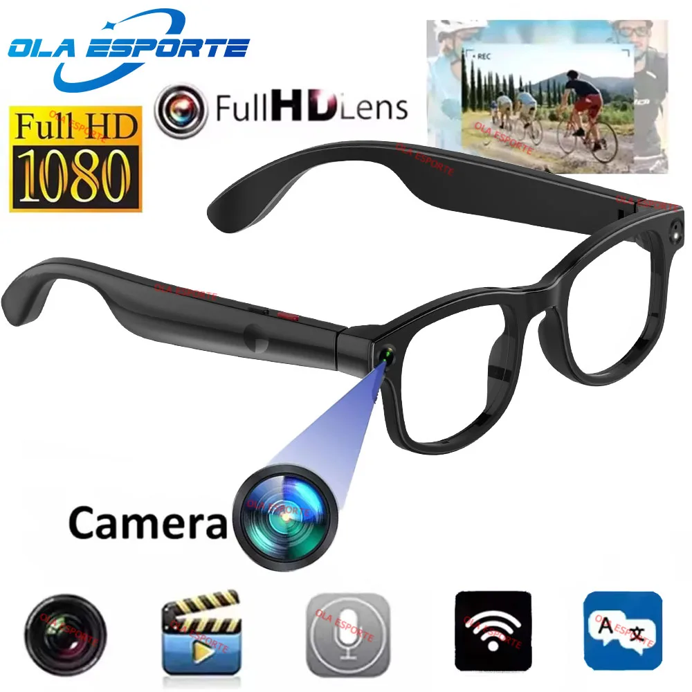 

1080P HD Smart Glasses with recording function Outdoor Sport Camera DVR Glasses Suitable outdoor, cycling recording, Sunglassess