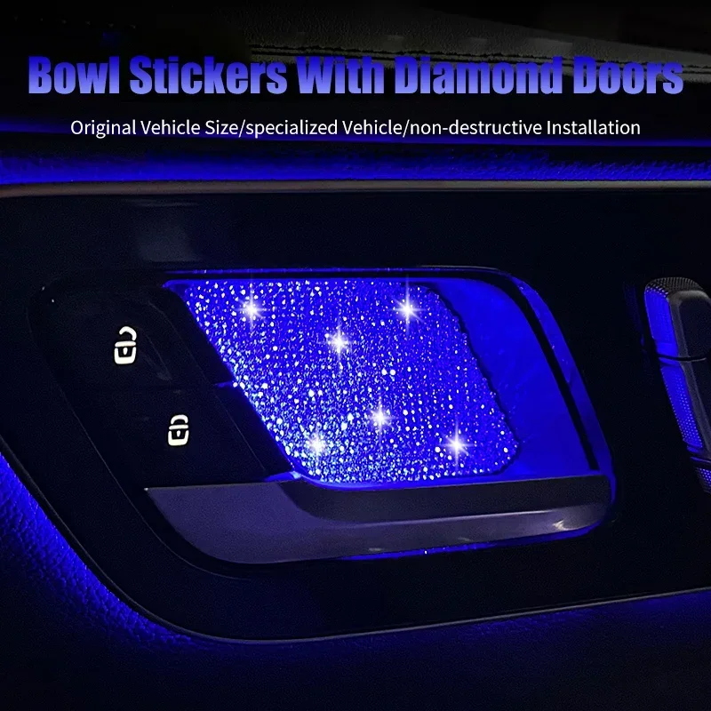 ملصقات وعاء الباب الداخلي من الفئة C والفئة E E E300L والإضاءة المحيطة GLC/GLB/GLE/CLA سلسلة ديكور ماسي مدمج لمرسيدس #1
