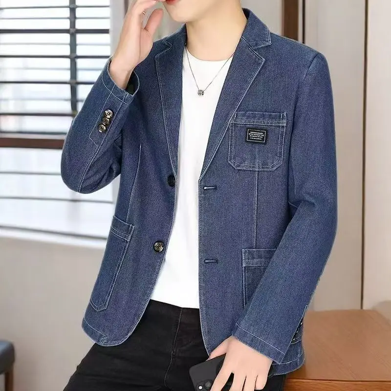 New high-end men's suits from Europe and America, fashionable and versatile, trendy, light luxury, middle-aged, spring and autum