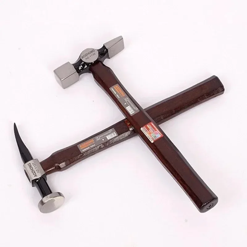 High-carbon Steel Multifunctional Sheet Metal Hammer Professional Car Repair Tools Wood Handle Hammer Woodworking Hand Tools