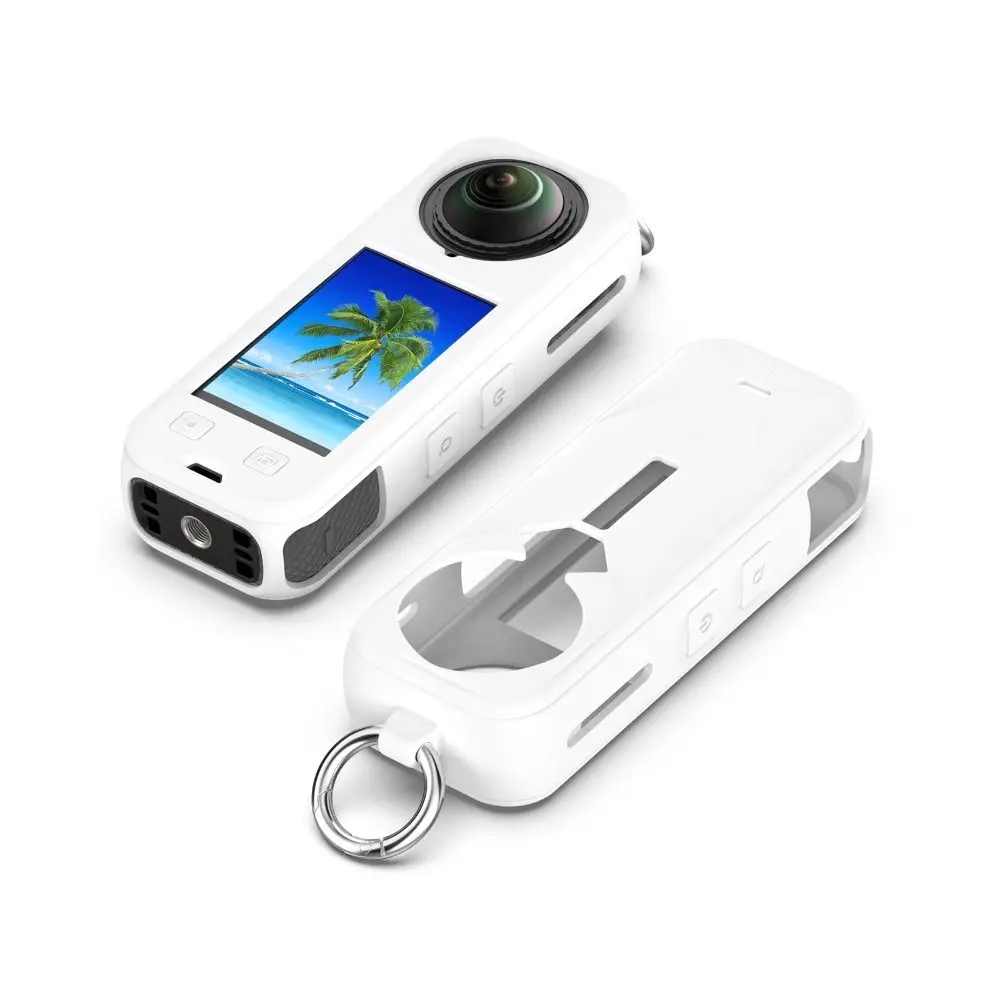 غطاء حماية من السيليكون مضاد للخدش مع غطاء حماية بإبزيم مضاد للضياع