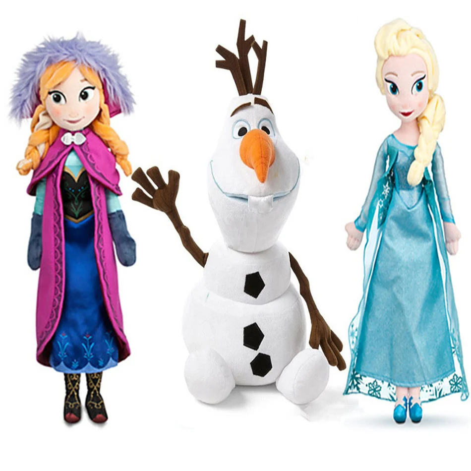 40CM Frozen Anna Elsa Dolls Snow Queen Princess Anna Elsa Doll Toys Stuffed Frozen Plush Kids Toys Birthday Christmas Gift