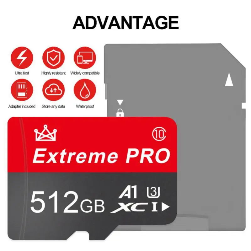 100% Original Class 10 Memory SD Card 1TB 2TB 256GB 128GB 512GB A1 Micro TF SD Card UHS-1 Flash Card For Samrtphone/PC SD Card