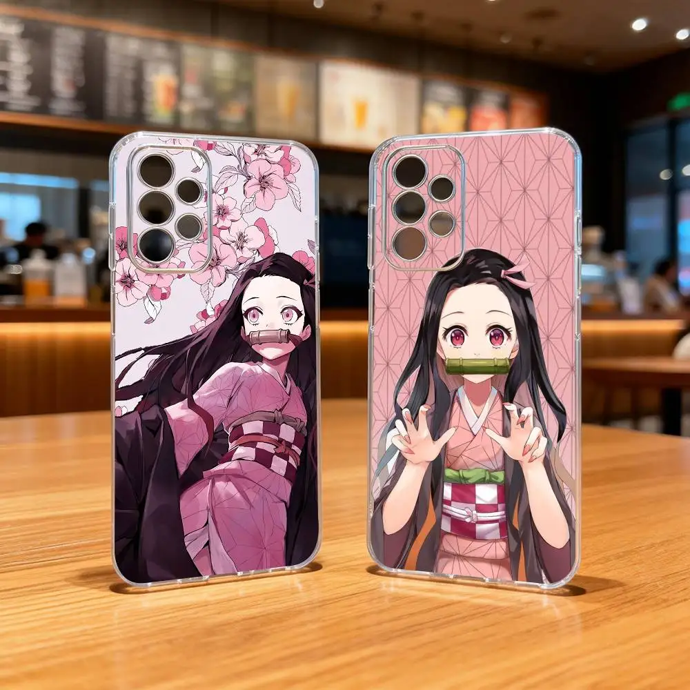 De-mon N-Nezuko K-Kamado S-Slay-er Phone Case For Samsung S25,S24,S21,S22,S23,S30,Ultra,S20,Plus,Fe Transparent Cover