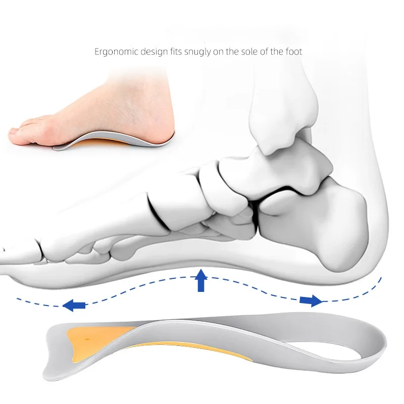 Two-color Arch Half pad, Flat Arch Support insole, Foot outward-turned, inward-shaped, XO-shaped Leg Arch Support Half Pad