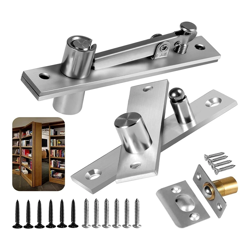 Door Pivot Hinge, Invisible Pivot Hinge System With Goal Kick Hardware, For Heavy Duty Wood Doors Up To 200 Lbs Durable Type I