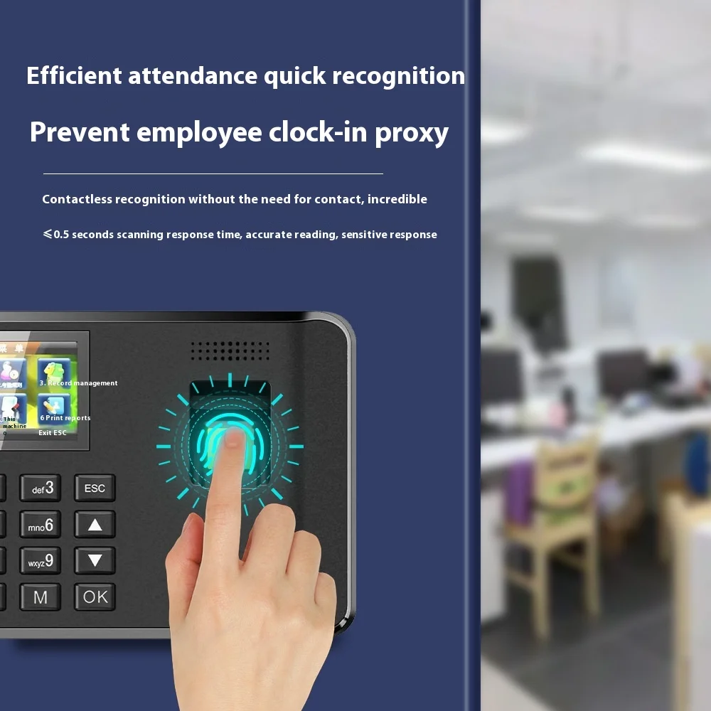 นาฬิกาในลายนิ้วมือ Self-discipline Work Attendance Machine ลงชื่อ Anti-punch Self-service Report นาฬิกาลายนิ้วมือในเครื่อง
