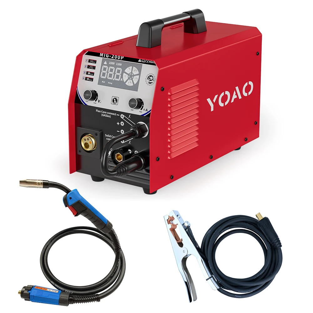 

YOAO цифровое управление однофазный инверторный сварочный аппарат Mig Mag 200a IGBT Mig 200a портативный сварочный аппарат Mig