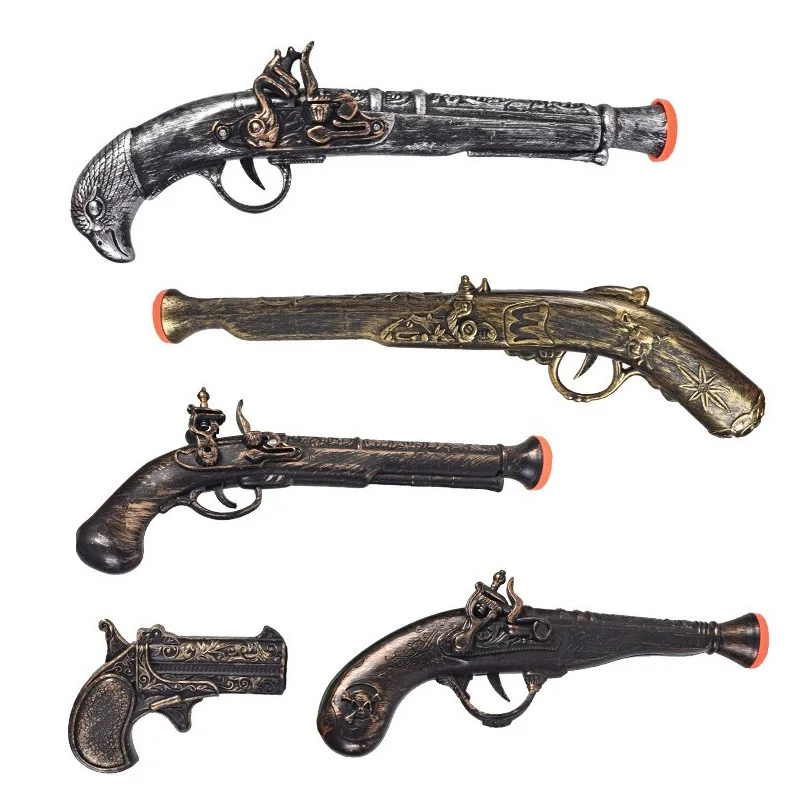 Festival Halloween Boys Toys Party Cosplay Pirate Gun Furnishings Family Pistol Retro