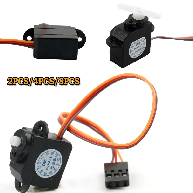 DM-S0020 2.1g Micro Digital Servo Coreless Motor 2PCS/4PCS/8PCS JR Connector 2g Mini Servos DIY Parts For RC Aircraft Model