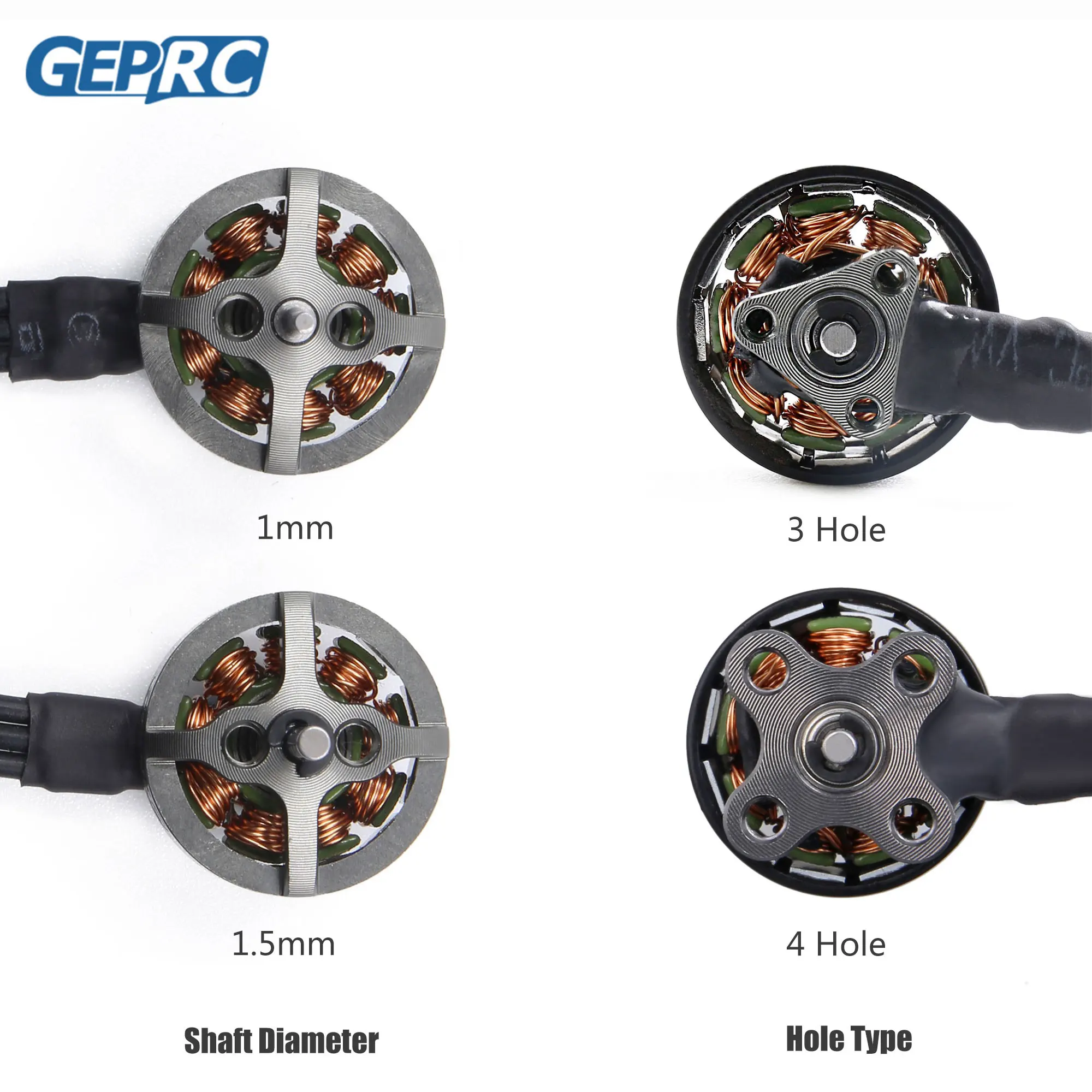 GEPRC GR1102 1102 10000KV 2S Brushless Motor 4-Hole 1.5mm Shaft for FPV Freestyle TinyGO CineEye Tinywhoop Toothpick Drones