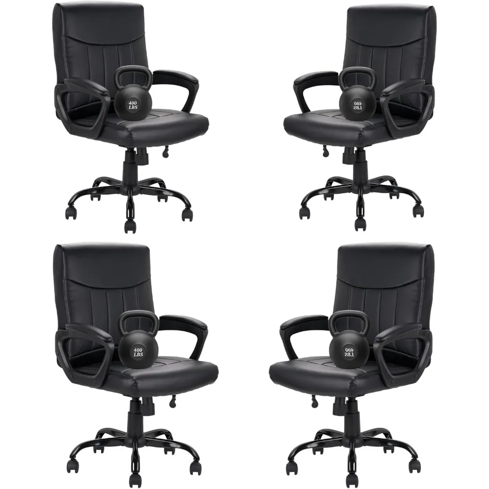 كرسي تنفيذي للمكتب مع دعم قطني ومساند للذراعين مبطنة، تصميم مريح قابل للتعديل #1