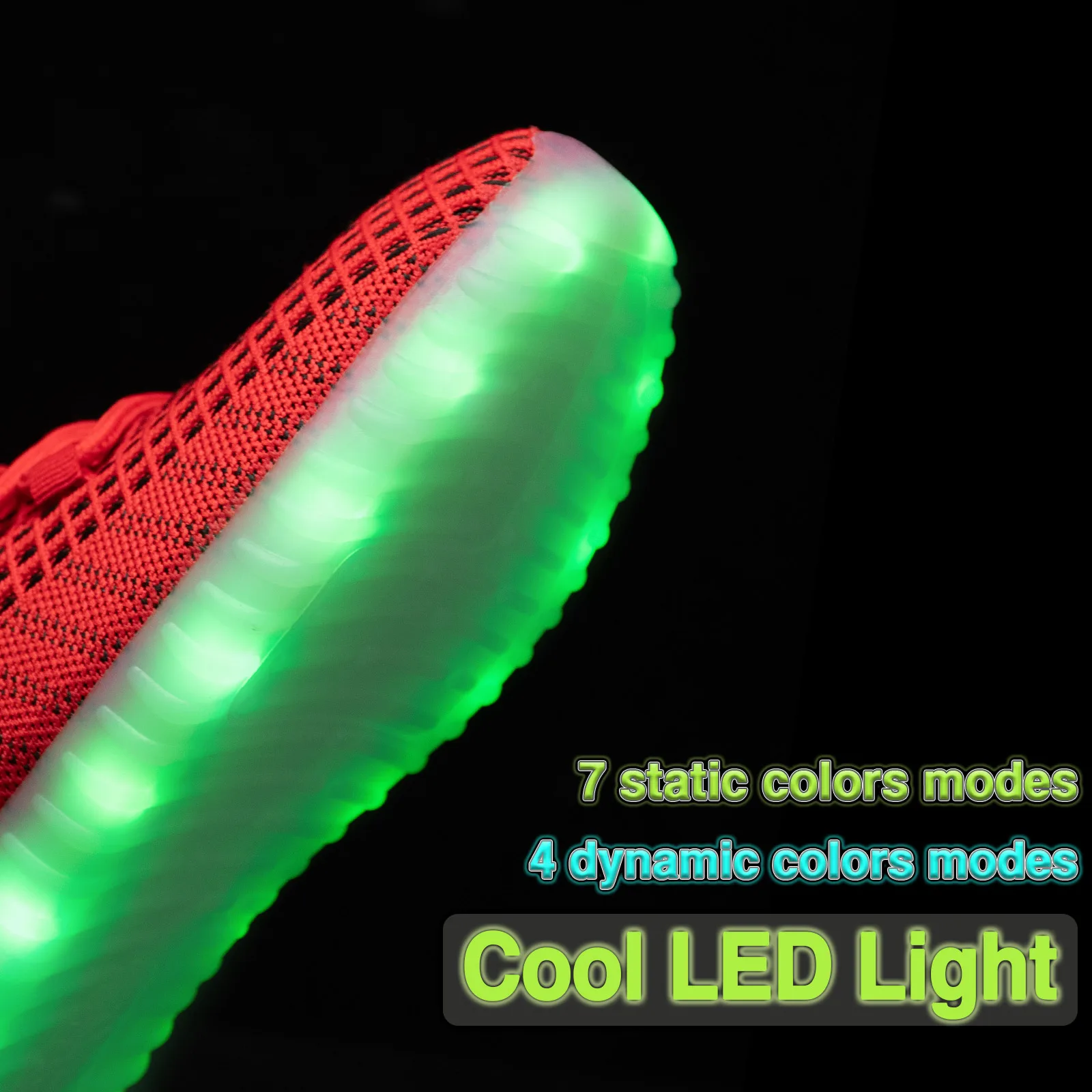 Tägliche Freizeitschuhe für Herren, Schuhe mit schillernden Lichtern, atmungsaktive Mesh-Laufschuhe, weiche und bequeme Herrenschuhe – Detail 22