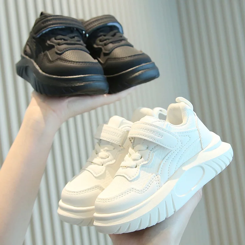 Fashion Girls Shoes2026Spring New Kids Mesh Shoes Simple Versatile Thick Soled Girls' Sneakers Comfort Anti Slip Boy Casual Shoe