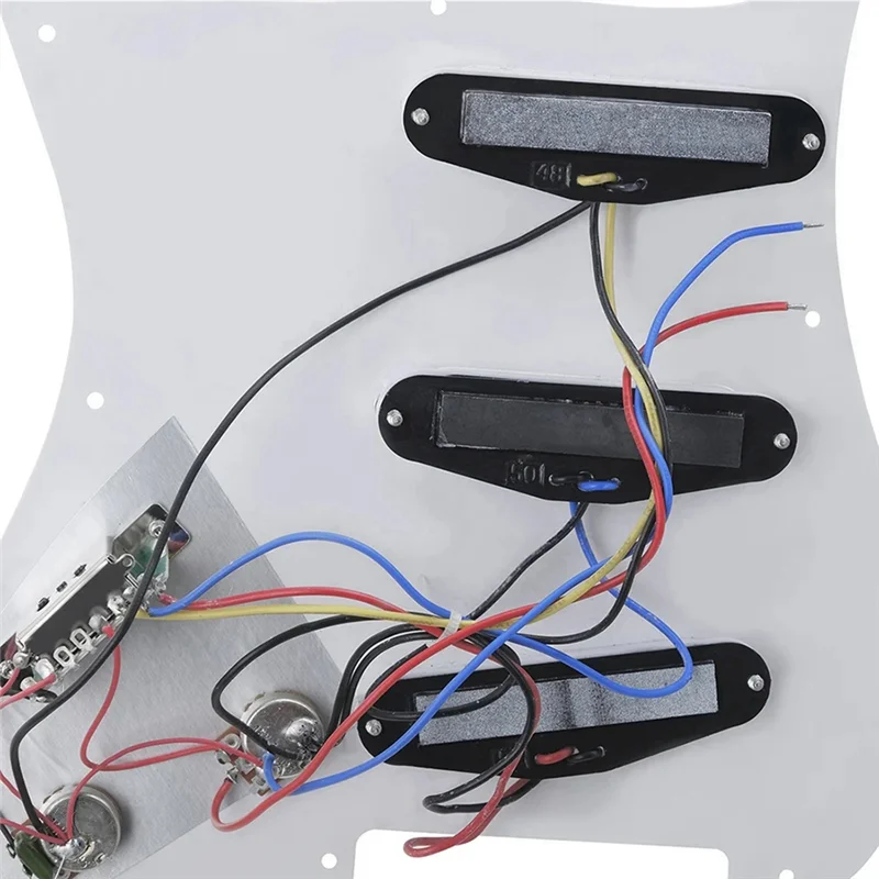 

YHOLI-2Pcs White Electric Guitar Accessories For ST Three Single Electric Guitar Guitar Panel Electric Guitar Cover Plate
