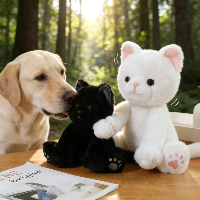 

1pc of a 9.06-Inch Soft And Cute Vintage Black Cat Plush Toy, a Lovely Realistic Kitten, a Soft Stuffed Animal, The Perfect Companion for Dogs, a Black Cat to Keep Dogs Company When They Are Alone, Featuring a Lively And Adorable Cat Design