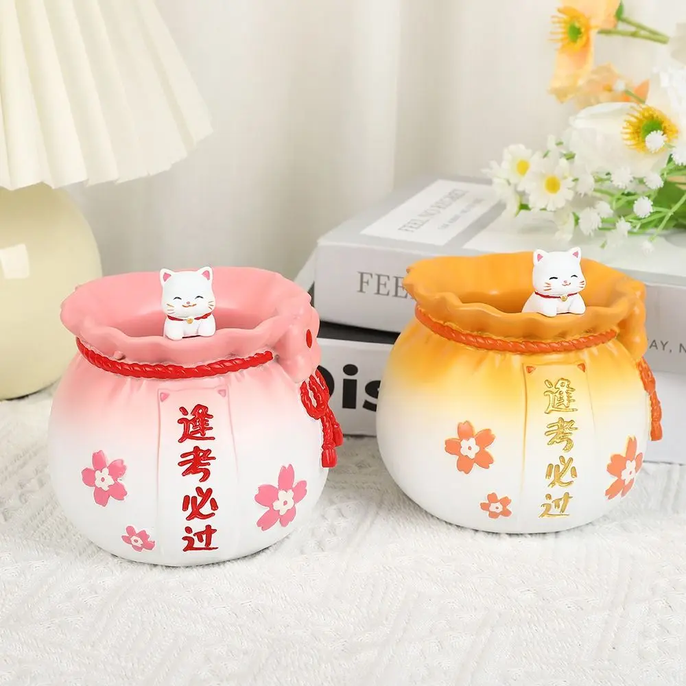 

Novelty Maneki Neko Lucky Bag Pen Holder Toast Cute Pencil Container Multifunction Organizer Makeup Brush Case Gift