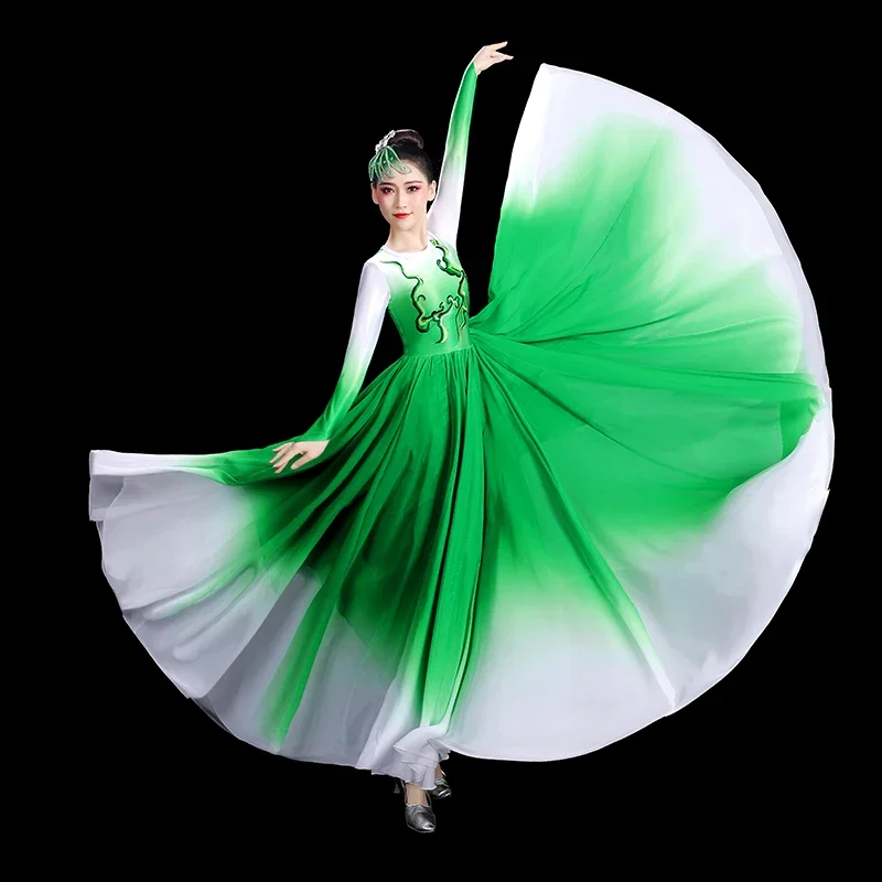 スペインのフラメンコオープニングダンスドレス女性モダンダンスステージパフォーマンス衣装グラデーションカラー中国古典舞踊ドレス