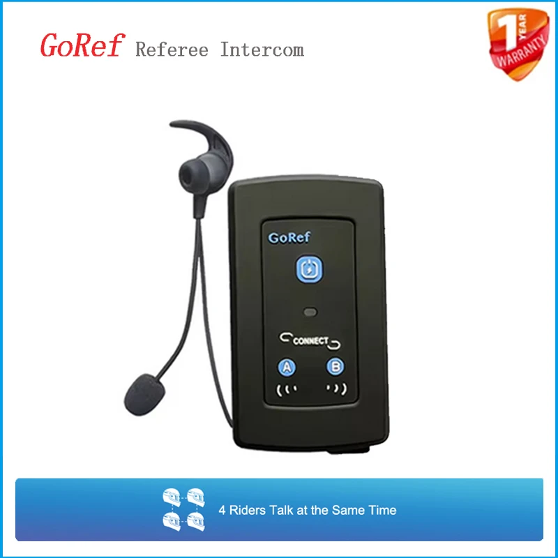 GoRef Football Referee Intercom Headset Bluetooth 5.1 4-way 1500M Full Duplex Interphone VS FBIM