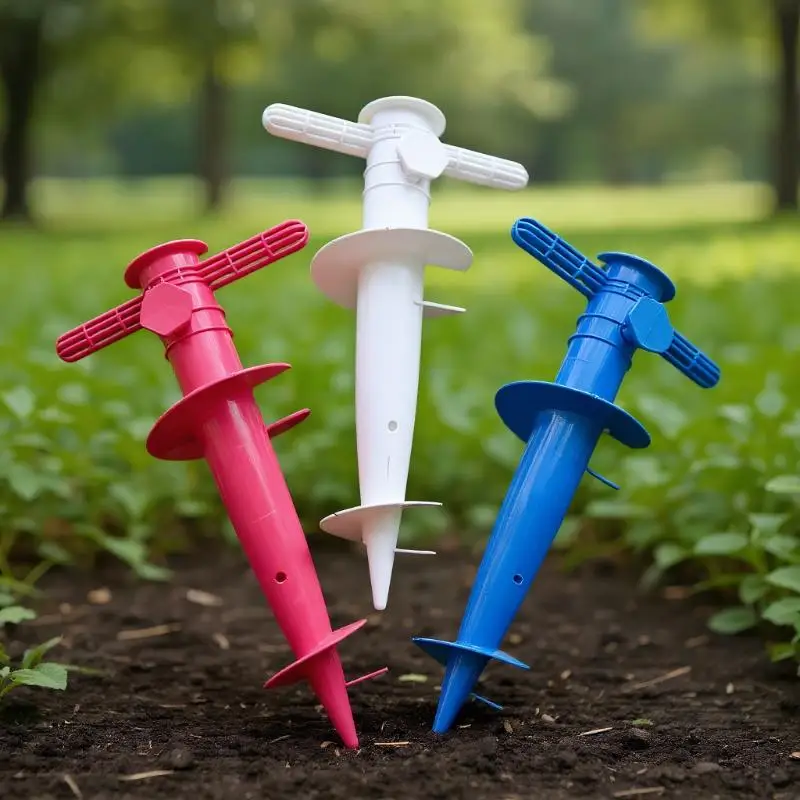 Fixing Tool for Umbrella; Adjustable Stand Holder; Plastic Beach Garden Accessory; Sun Patio Sand Anchor Spike Base.