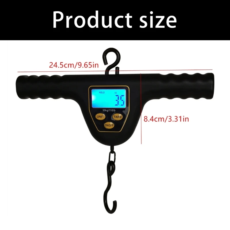 ميزان صيد ثقيل من النوع الثقيل 50 كجم، شاشة LCD كبيرة، إيقاف تلقائي للاستخدام في الهواء الطلق #6