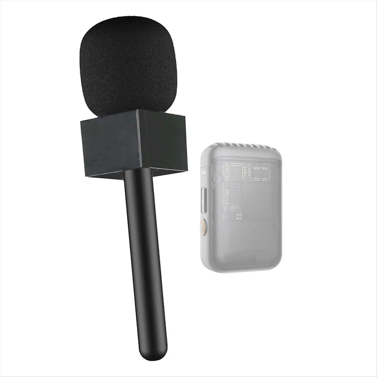 popop Handheld Stick with Quad Label Kit HTX Wireless Microphone Handheld Stick for DJI Mic/Moma/Rode Go/Relacart Microphone,B