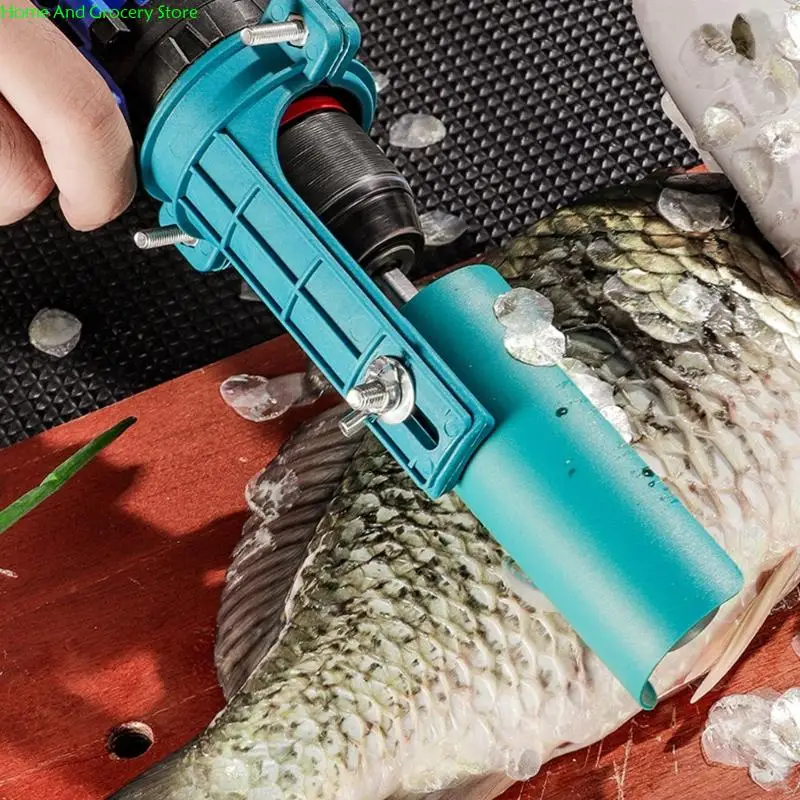 

Electric Drill Fish Scale Attachment 6 Razors Blade Labor Saving Design for Most Power Drills Easy to Clean