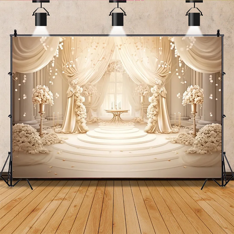 باقة بوابة زفاف خيالية رومانسية ، خلفية تصوير فوتوغرافي ، مستلزمات خلفية ، ممرّ بزهور ، خلفية استوديو تصوير ، * *