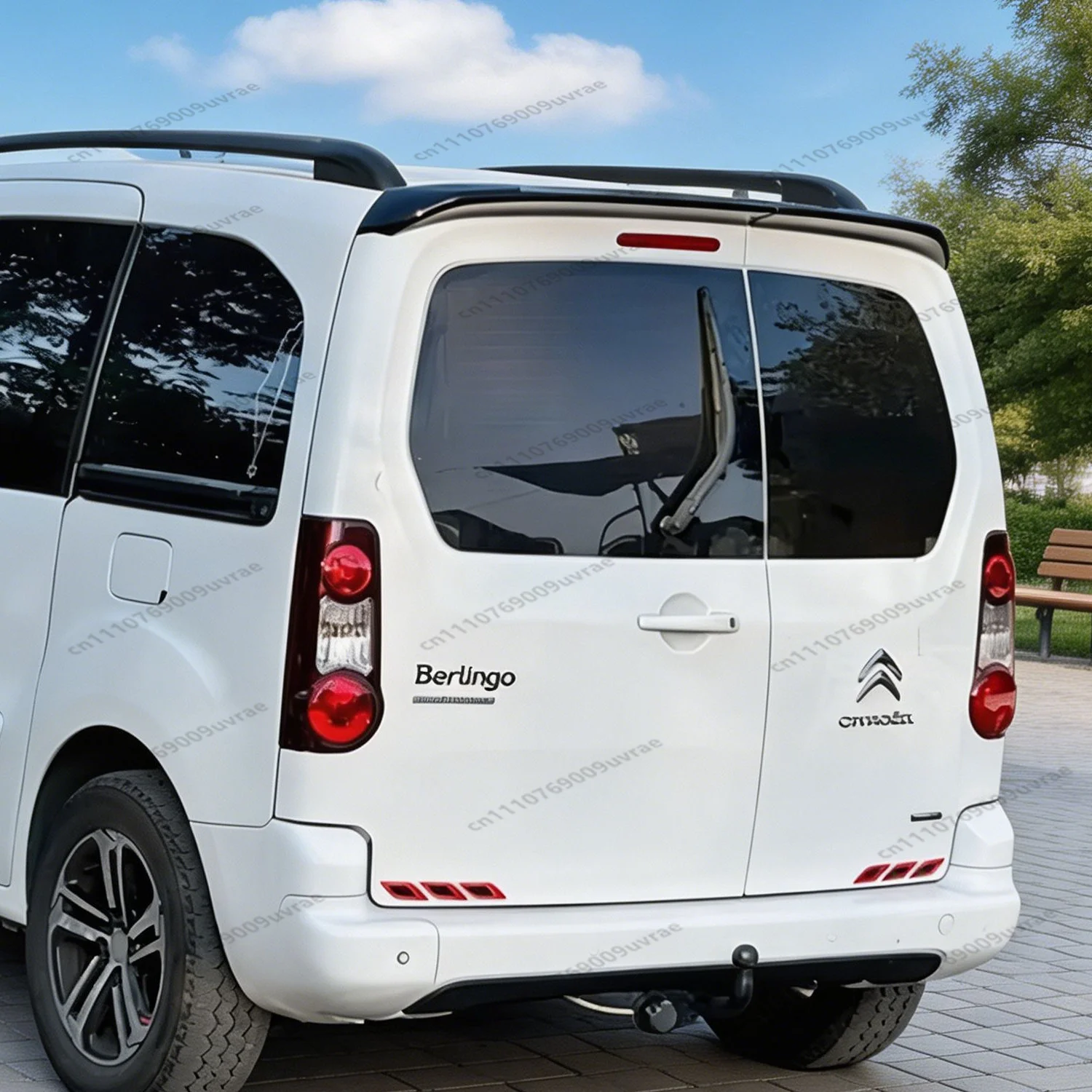 Gloss Black ABS Rear Spoiler Caps Rear Tail Wing For Citroen Berlingo&Peugeot Partner MK2 B9 2008-2018 Twin Door Models Tuning