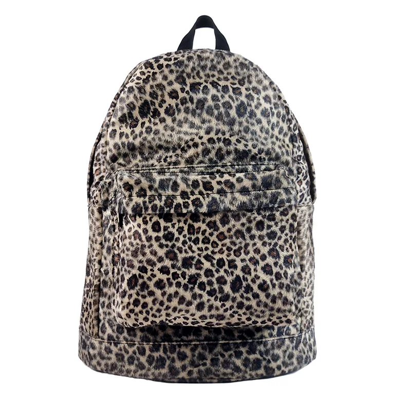 

SHELKSBAG Fashion Leopard Print Backpack Womens Bags Classic Trendy Bookbags Cheetah Fuzzy School Bag for Daily Carry on Travel