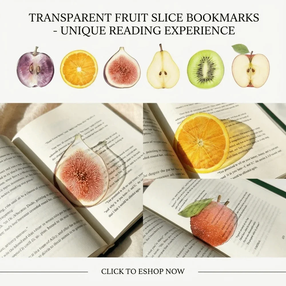 new Delicate Apple Bookmark Transparent Unique Grape Tomato Bookmarks Premium Feeling Reading Mark Reading Accessory
