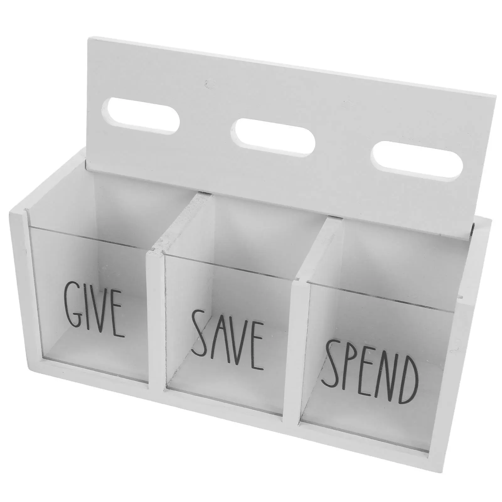 

Wooden Piggy Bank Give Save Spend Money Saving Box Kids Wall Mount Saver Bedroom Living Room Laundry Room Boys Girls
