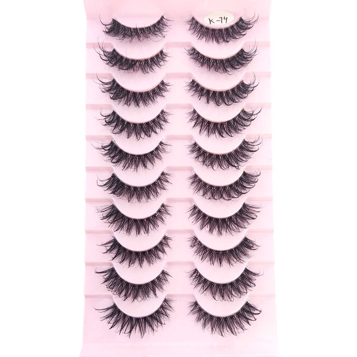 10ペアのロシア産ナチュラルな柔らかくふわふわの人工ミンクまつげ、ドラマティックでボリュームのあるミンクまつげ、フォックスまつげ