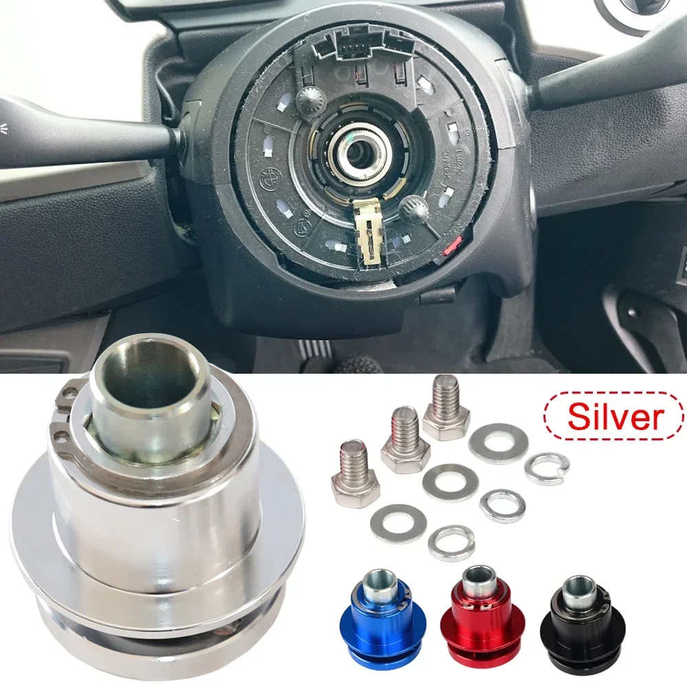Universal Aluminum Alloy 360 Degree Car Steering Wheel Quick Release Disconnect Hub Adapter Auto Steering Wheel Snap Off