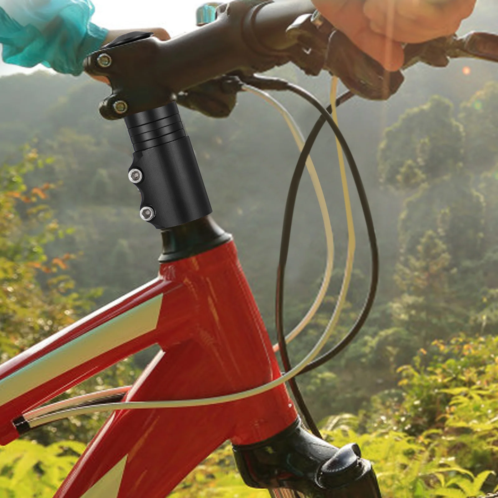 

Bicycle Handlebar Riser High-Strength Aluminum Alloy Bike Stem Extender For Mountain Long-Distance Ride Stem Riser