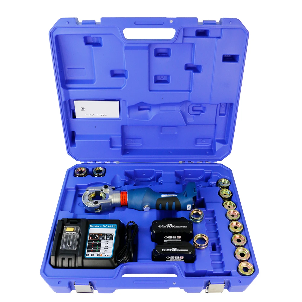 -6022M 18V Mini  Hydraulic Crimping Tool 6T 360° Rotating Head With Smart Chip For Cu Terminal