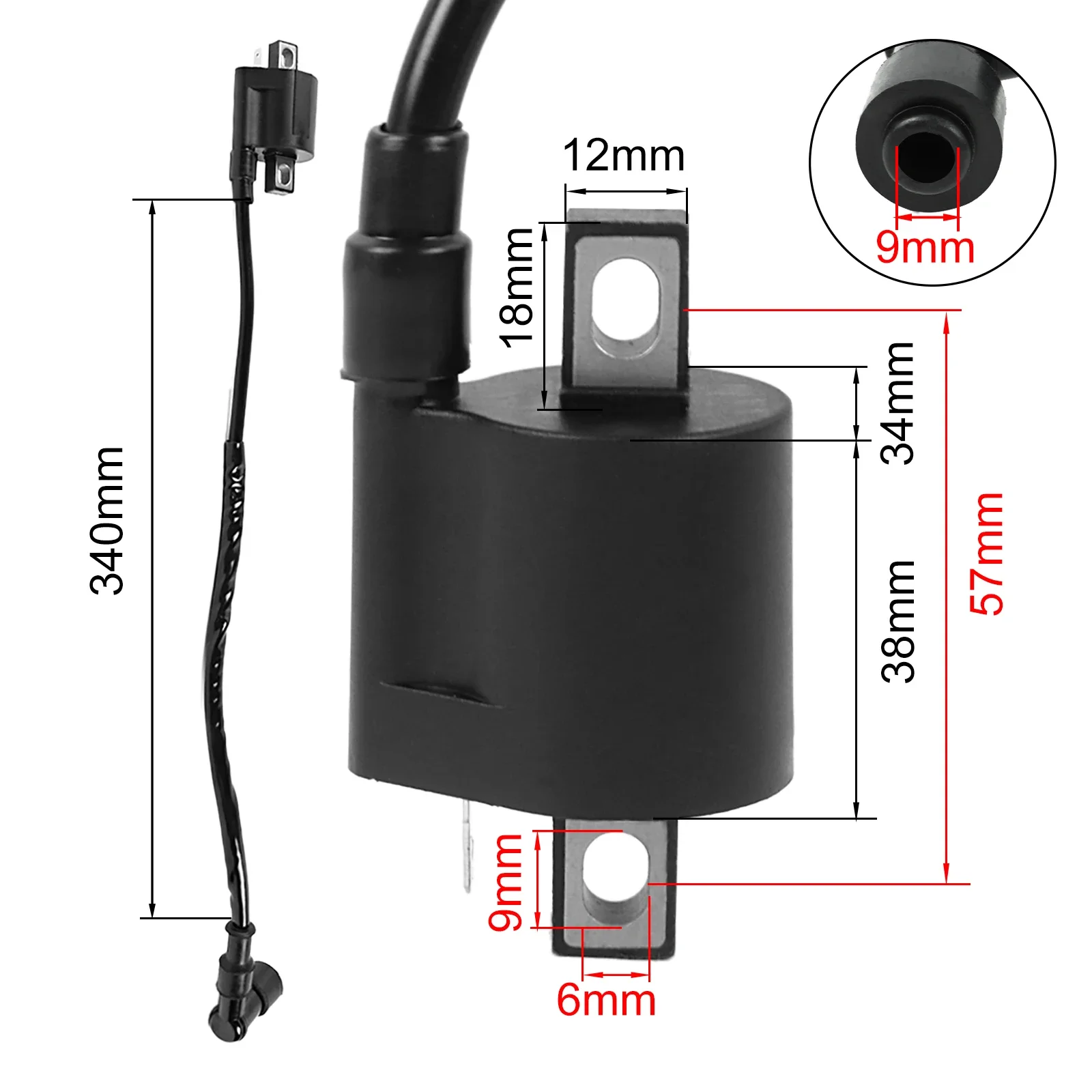 Ignition Coil For Suzuki JR50 RM 80 85 100 125 250 RMX 250 450 Dirt Bike 50cc 90cc 110cc 125cc 150cc ATV Dirt Bike Moped TaoTao view 2