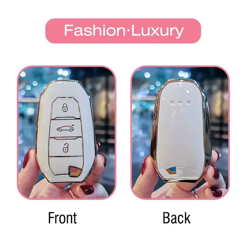 لينة بولي TPU الذكية حقيبة مفاتيح بعيد المفاتيح لبيجو 208 DS3 5008 DS5 DS لسيتروين C4 C5 X7 مفتاح السيارة فوب غطاء حامي