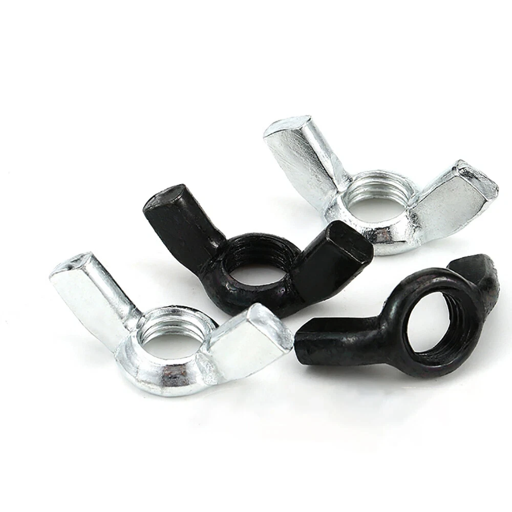 1～10個入り ウィングナット 調整用蝶ナット 手動締め付け式蝶ナット M3 M4 M5 M6 M8 M10 M12 白亜鉛メッキ/黒