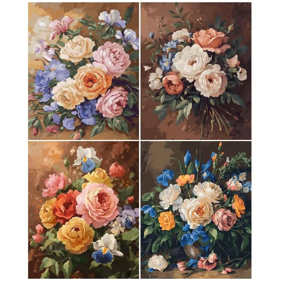 CHENISTORY Flower 5d Diamond Painting Kits For Adults Unique Gift Diy Idea Flower Diamond Art Wall Decor Diy Crafts
