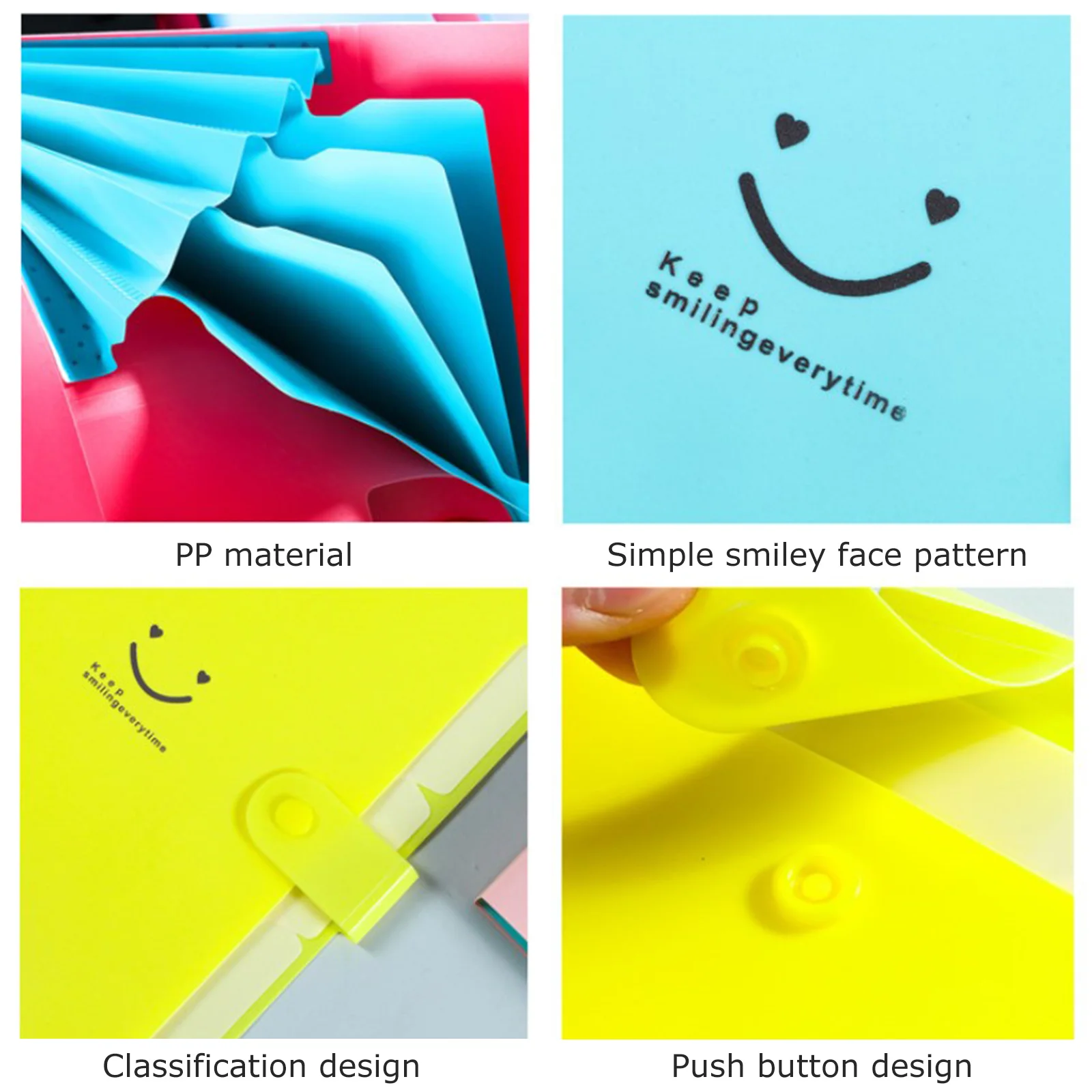 4 قطعة A4 الأكورديون مجلد البلاستيك توسيع منظم الملفات متعدد الطبقات جيوب حامل مستندات للمكتب المنزل المدرسة السفر #5