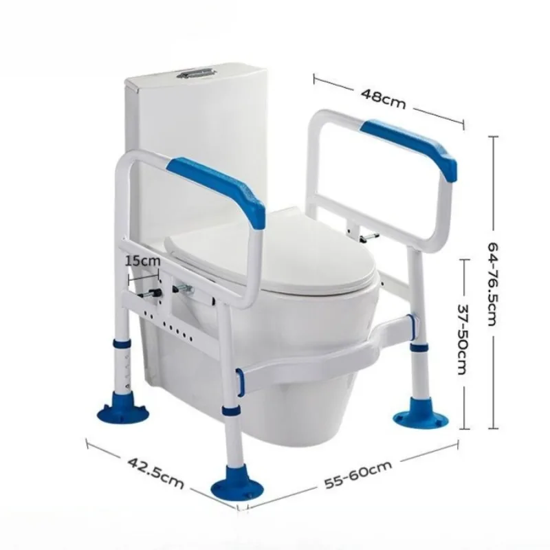 Adjustable Toilet Safety Rails Toilet Safety Frame for Elderly People Toilet Handrail  with 350 LB Capacity Elderly and Disabled