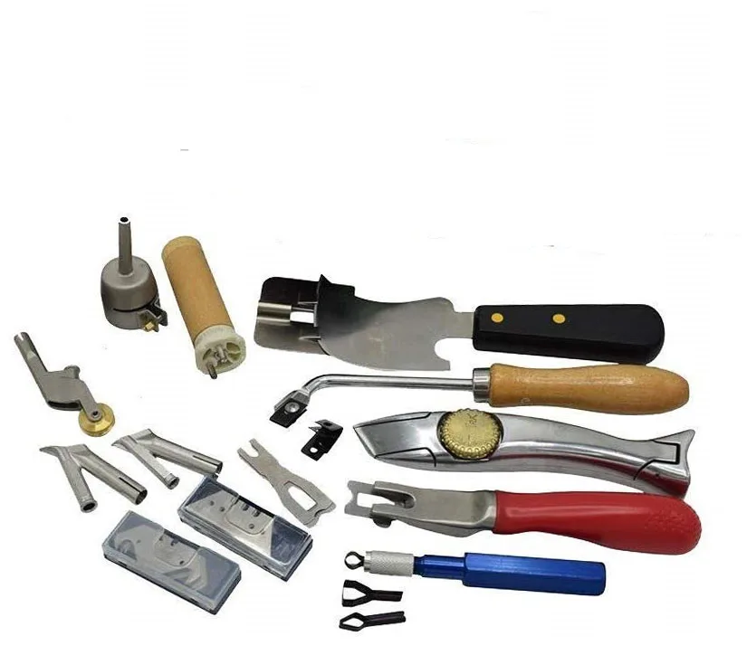 

Buy Plastic Vinyl Flooring Hot Air Welding Kits With Electric Groover,Heat Gun,Carpet Trimming Skiving Knife Moon Knife