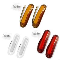 547C 2pcs 6 LED Trailer Tail Lights Stop Brake Warning Turn Tail Lamp 12-24V for Cargo Trailer Tractor Side Marker