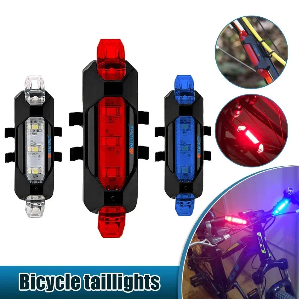 

Bicycle Tail Light USB Rechargeable Mountain Cycle Rear Light Waterproof Bike Light Warning Lantern Bike Lamp