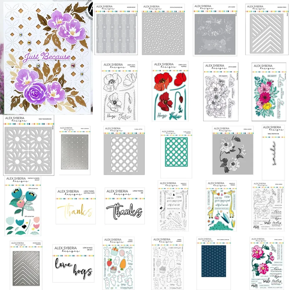 Artistic New Thank You For Being My Friend' Collection Bundle Exquisite Dies Stamps Stencil Hot Foil Tiny Flowers