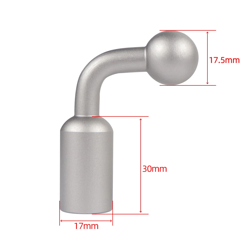 Aluminiumlegierung 17 mm Kugelkopfadapter auf 1/4 M6 Schraubenlochhalterung für Stativ Selfie Fahrradgriff Griff Ständer Telefonhalterung – Detail 2