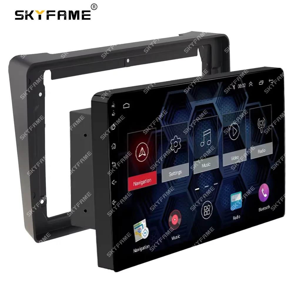 SKYFAME إطار السيارة فآسيا محول أندرويد راديو داش تركيب لوحة عدة لشيري QQ شيفروليه سبارك #5