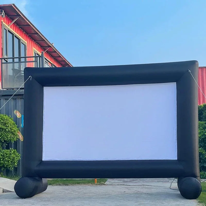 Pantalla de proyector gigante inflable portátil profesional cine de cine al aire libre con alta resolución para la parte del patio trasero del hogar